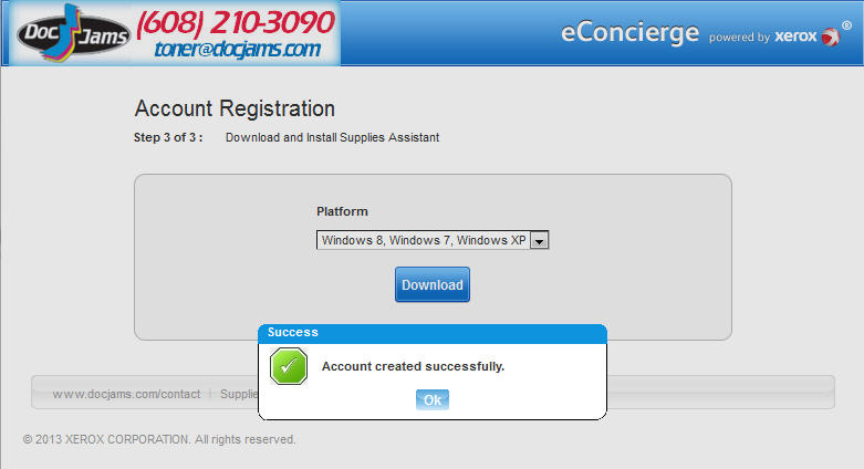 Xerox Supplies Assistant screenshot
